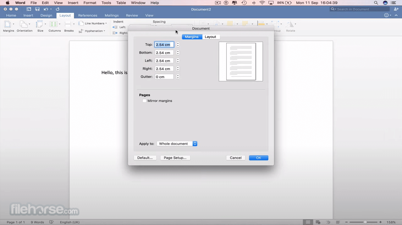windows word for mac